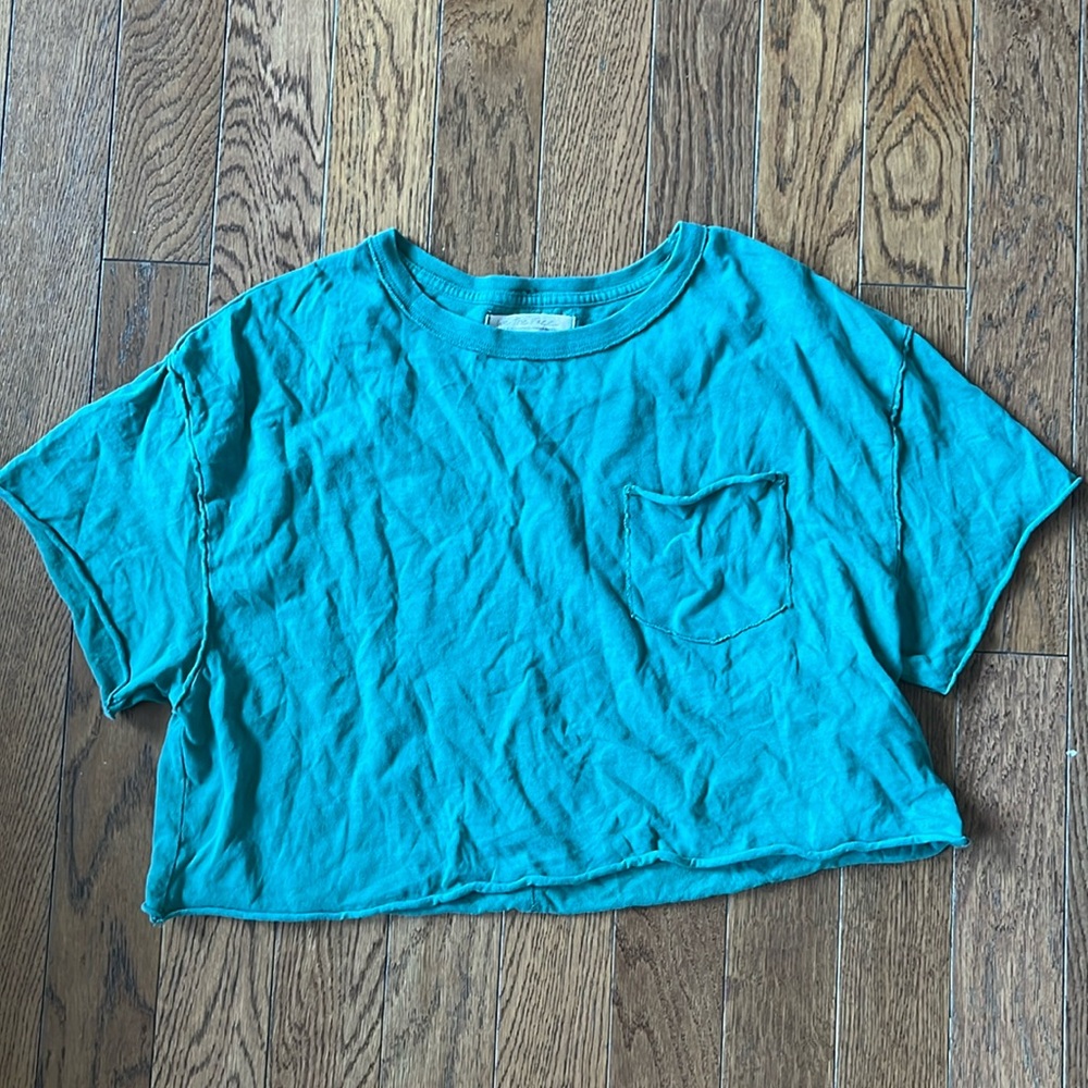 Free People Small Green Fade into you top